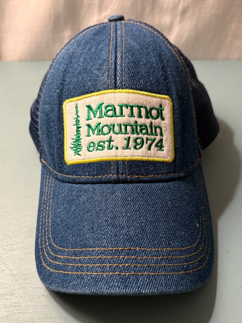 Marmot Denim Retro Baseball/Trucker Cap
